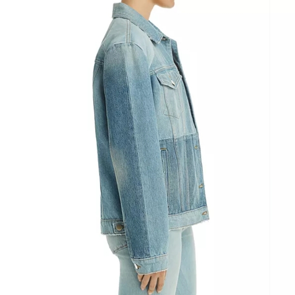 NWT FRAME Le Panel Oversized Denim Jacket Size small - Picture 3 of 16